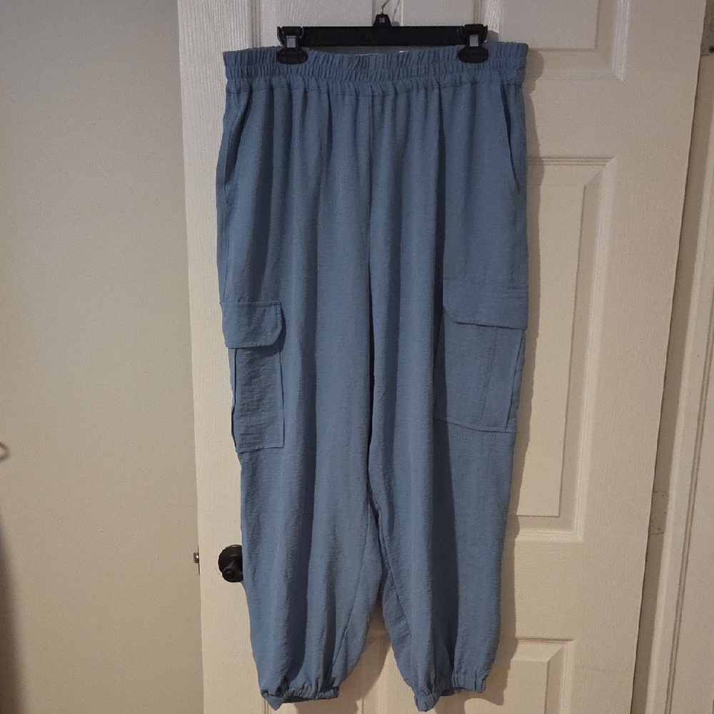 Women's Blue Cargo Pants